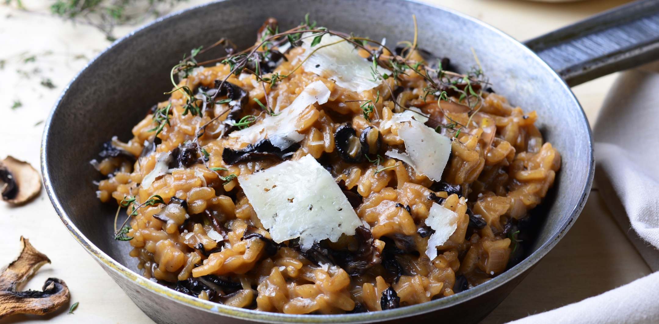 Microwave Mushroom Risotto Drew & Cole