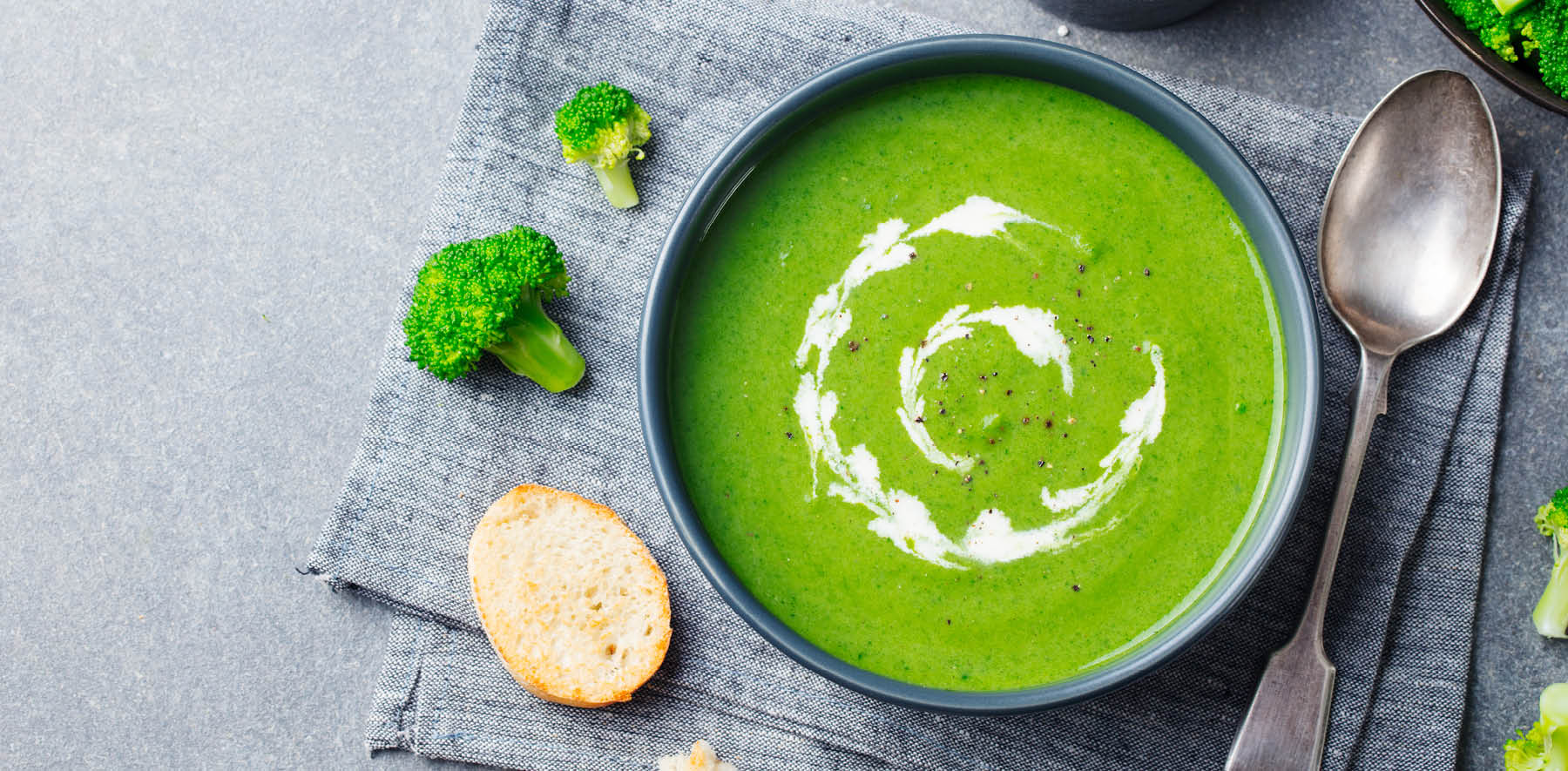 Broccoli, Cauliflower & Spinach Soup | Drew & Cole