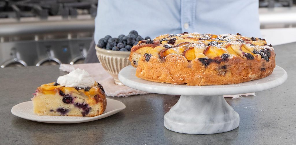 Donal Skehan’s Peach & Blueberry Pound Cake Drew & Cole