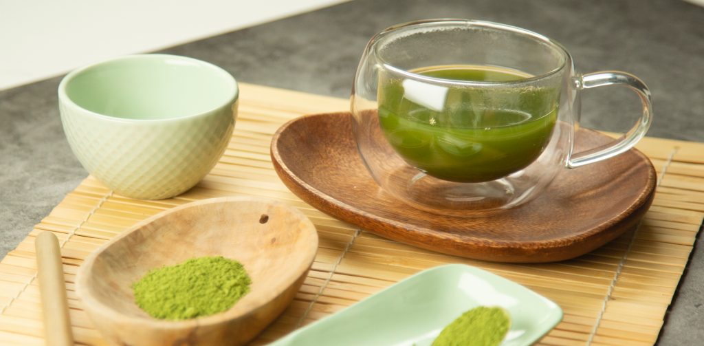 Hot Matcha Tea Drew & Cole